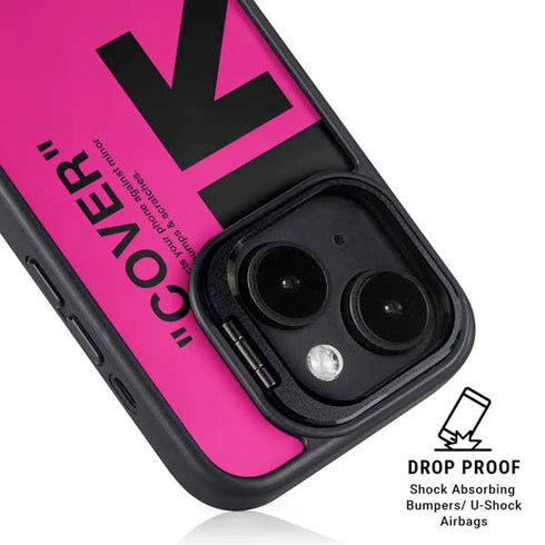 Black and Pink Arrows iPhone 15 Kickstand Case